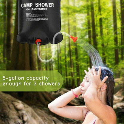 20L Portable Solar Camping Shower Bag