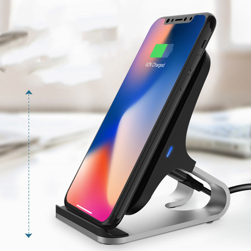 Aluminum Alloy 15W Qi Fast Charging Wireless Charger & Phone Holder