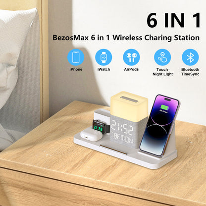 6-in-1 Wireless Charging Set with Touch Night Light