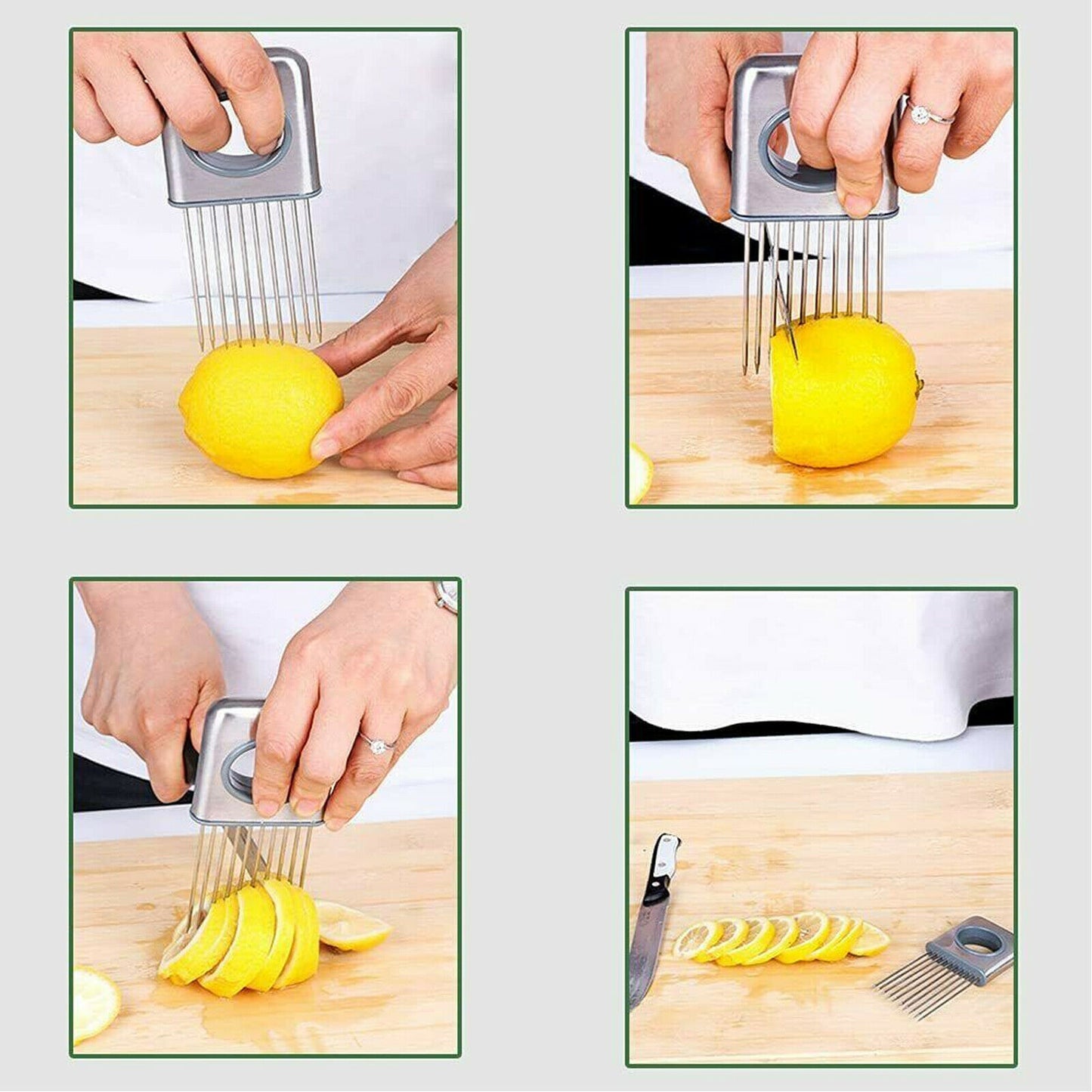 Stainless Steel Onion Holder & Tomato Cutter