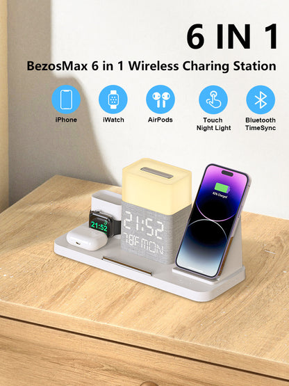 6-in-1 Wireless Charging Set with Touch Night Light